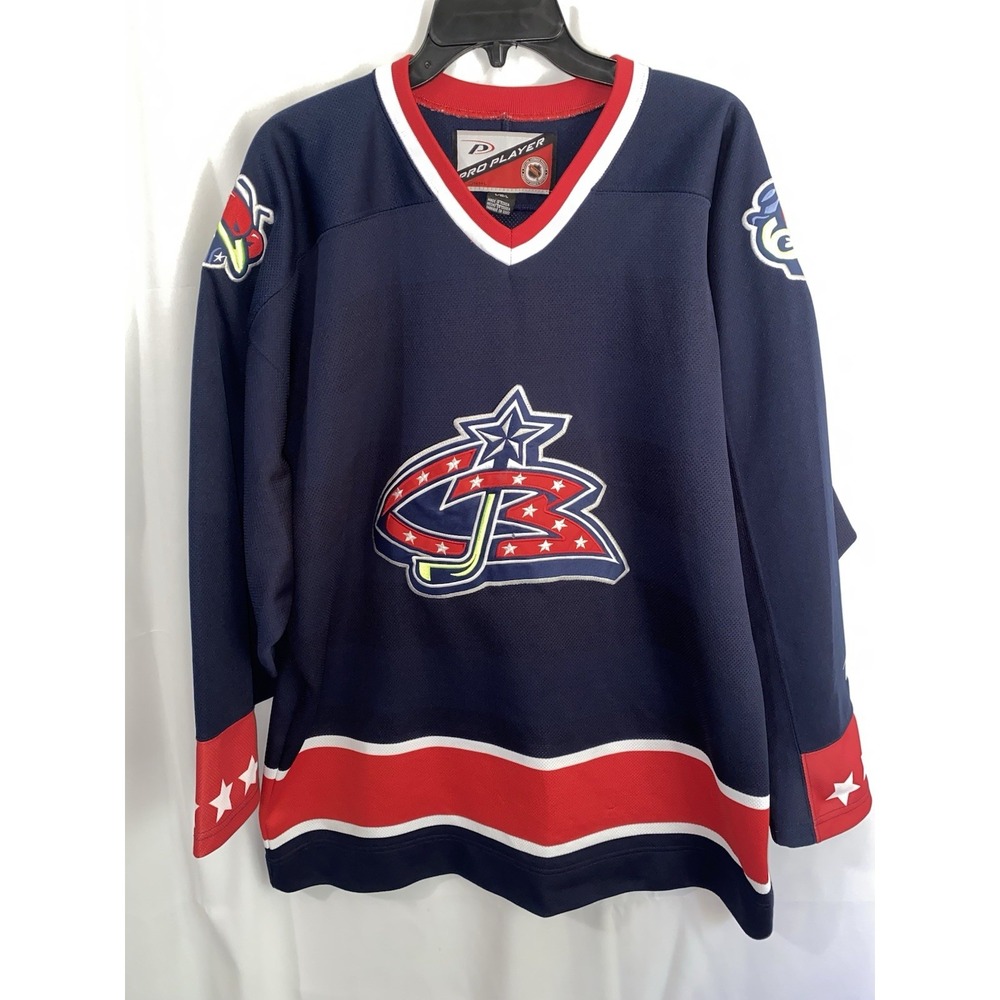 Vintage Columbus Blue Jackets Jersey Mens Large NHL Hockey Pro Player